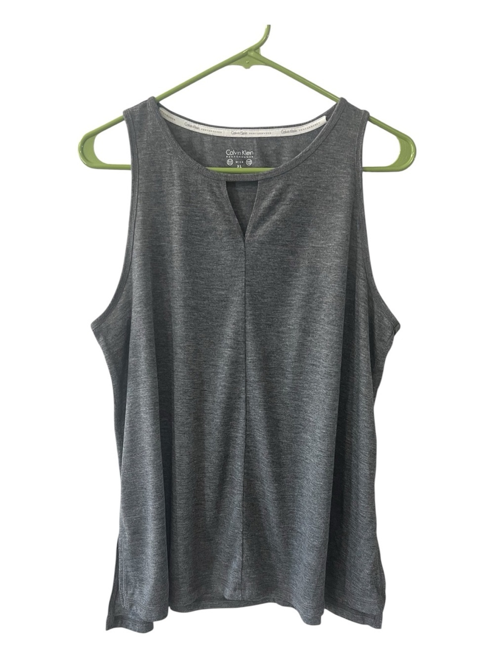 Calvin Klein Dark Gray Keyhole Sleeveless Tank Size XL Women
